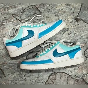 Slightly used, custom hand painted, court vision Nikes.